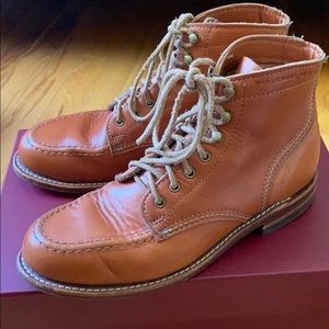 Wolverine 1000 Mile 1940 Tan Leather Moc-toe Boots